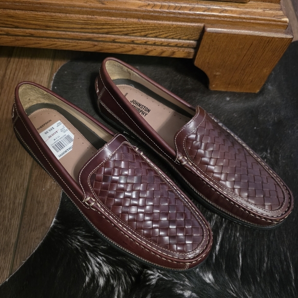 Johnston & Murphy Woven Leather Loafers NWT, Men's 11.5 - Picture 3 of 10